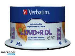 Verbatim DVD + R DL 8,5 GB / 240 min / 8x Cakebox (50 disků) 97693