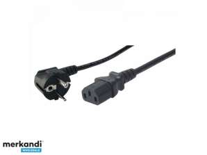 Logilink kabel za napajanje, sigurnosni utikač IEC C1 3m crni CP095