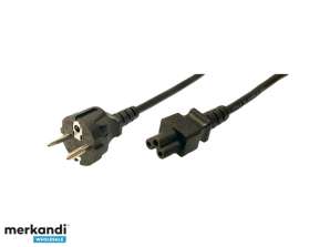 Logilink power cord safety plug / IEC socket 1.80m Black CP093