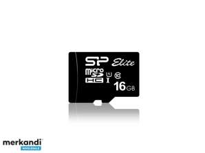 Silicon Power Micro SD-kaart 16GB UHS-1 Elite / Cl.10 W / Adap SP016GBSTHBU1V10SP