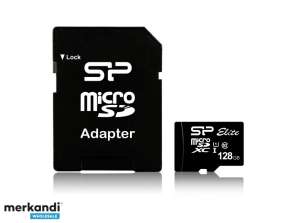 Silicon Power MicroSDXC 128GB UHS 1 Elite/Cl.10 w/Adap. SP128GBSTXBU1V10SP