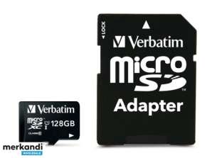 Stenograma MicroSD/SDXC kortelė 128GB Premium Class10 + Adap. Mažmeninė prekyba 44085