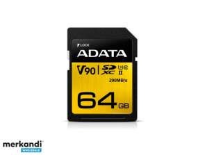 ADATA SD kortelė 64GB SDXC (UHS-II U3 10 klasė) ASDX64GUII3CL10-C