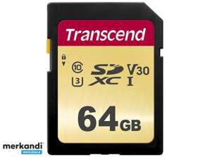 Transcend SD Kart 64GB SDXC 95 / 60MB / s TS64GSDC500S SDC500S
