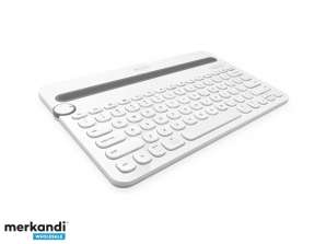 Клавиатура Logitech KB Bluetooth для нескольких устройств K480 Белая раскладка DE 920-006351