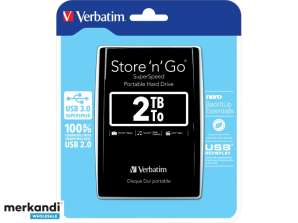 Verbatim Store n Go External Hard Drive 2TB Black 53177