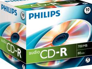 CD-R Philips Audio 80min 10pcs boîtier bijou boîte en carton CR7A0NJ10/00