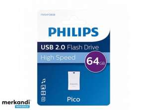 Philips USB zibatmiņas disks 64GB 2.0 USB disks Pico FM64FD85B/00