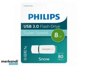 Philips USB Stick 8GB 3.0 USB Drive Snow super fast green FM08FD75B/00