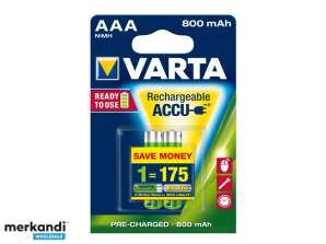 Varta Photo Power Battery Micro (AAA) 800 mAh 1,2 V ((pakke med 2) 56703101402