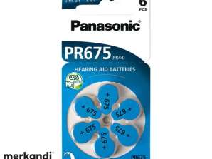 Panasonic батареї Zinc Air Hearing Aid 675 1.4 V блістер 6 пакет PR 675/6LB