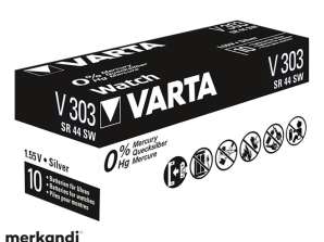 Аккумулятор Varta Silver Oxide Кнопка Батарея 303 Retail (10-Pack) 00303 101 111