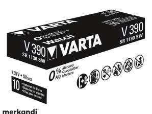 Varta Batteri Sølvoxid Knap Celle 390 Detail (10-Pack) 00390 101 111