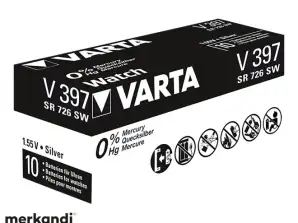 Аккумулятор Varta Silver Oxide Клетка Кнопки 397 Retail (10-Pack) 00397 101 111