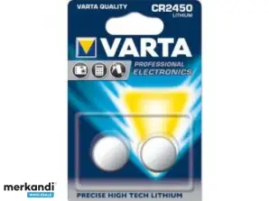 Varta Batterie Lithium Pile bouton Batterie CR2450 Blister (2-Pack) 06450 101 402