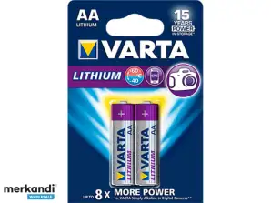 Varta Batterie Lithium Mignon AA FR06 1.5V Blister (paquete de 2) 06106301402