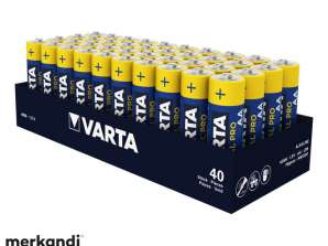 Batteri Varta Alk. Mignon AA industrielt brett (40-pakning) 04006 211 354-40P