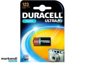 Duracell Batterie Lithium Photo CR123A 3V Ultra Blister (paquete de 1) 123106