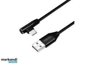 LogiLink USB moški USB 2.0 na USB-C (90Â stopinje kotno) 1,0m CU0138