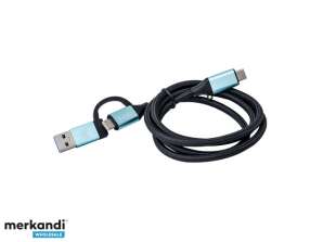 I TEC USB C auf USB C Kabel mit integriertem USB 3.0 Ad. 1m C31USBCACBL