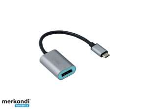 I-TEC USB C auf Display Port Adaptador de metal 1x DP 4K Ultra HD C31METALDP60HZ