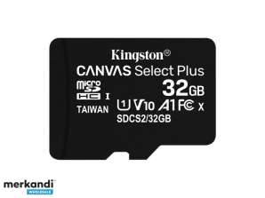 Kingston MicroSDHC 32GB + adapterio drobė Select Plus SDCS2 / 32GB