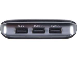 Powerbank 20000 mAh musta 2x USB, MicroUSB, USB-C (YK-muotoilu YKP-008)