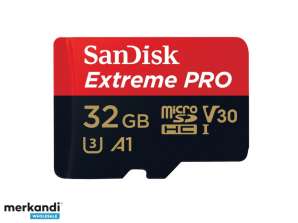 32 Go MicroSDHC SANDISK Extreme PRO R100/W90 C10 U3 V30 A1 - SDSQXCG-032G-GN6MA