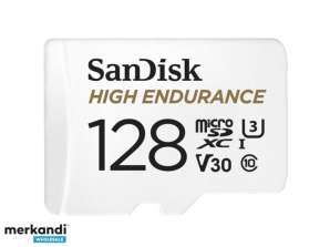 128GB MicroSDXC SANDISK høy utholdenhet R100/W40 - SDSQQNR-128G-GN6IA