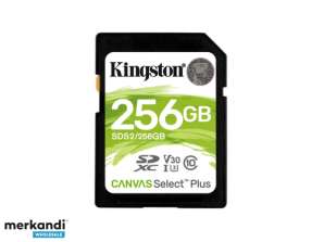 „Kingston Canvas Select Plus SDXC“ 256 GB 10 klasės UHS-I SDS2 / 256 GB