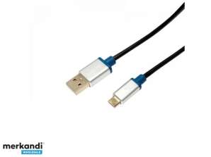 LOGILINK - Prémium USB 2.0 USB-A dugó - Micro-B dugó 1 m (BUAM210)