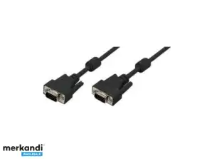 LogiLink cable VGA 2x plug with ferrite core black 1.80 meters CV0001
