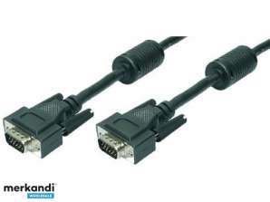 LogiLink kábel VGA 2x dugó ferrit maggal, fekete 3,00 méter CV0002