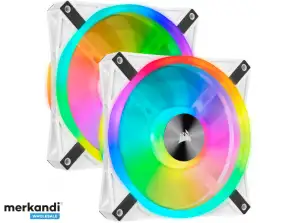 Corsair Fan iCUE QL140 RGB LED PWM Dual Fan Kit Hvit CO-9050106-WW