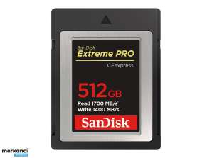 SanDisk CF Express Extreme PRO 512 Gt R1700MB/W1400MB SDCFE-512G-GN4NN