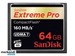 Sandisk CF 64GB EXTREME Pro 160MB/s vähittäismyynti SDCFXPS-064G-X46