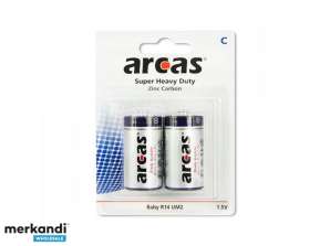 Baterija ARCAS Super Heavy Duty Baby C LR14 (2 kos.)