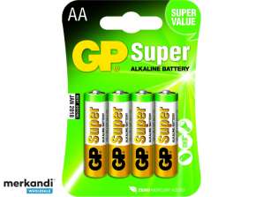 Batterijen GP SUPER LR06 Mignon AA (4 stuks) 030.15AC4
