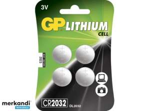 Batterij GP Lithium Knopfzellen CR2032 (4 St) 0602032C4