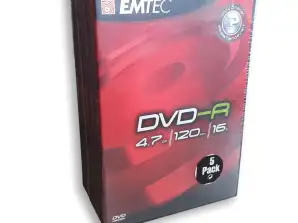 EMTEC DVD-R 4,7GB 16x - Paquete de 5 DVD-Box