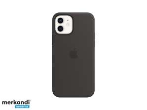 Apple iPhone 12/12 Pro silikonikotelo MagSafella - musta - MHL73ZM/A