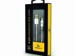 CableXpert Lightning USB A Cable 2m Weiss CC USB2P AMLM 2M W
