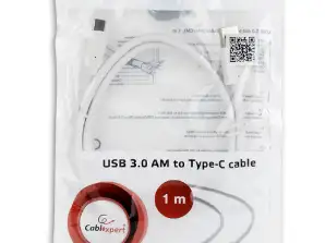 CableXpert USB 3.0 į C tipo kabelį AM / CM 1m CCP-USB3-AMCM-1M-W