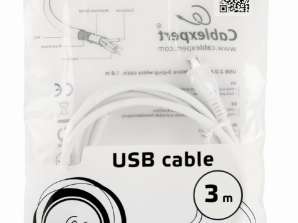 CableXpert Micro-USB-kabel 3m CCP-mUSB2-AMBM-W-10