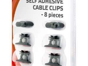 CableXpert Self-adhesive cable clamps 8 pieces Black CM-CC-01