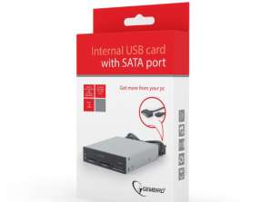 Lector/escritor de tarjetas USB interno Gembird con puerto SATA negro FDI2-ALLIN1-03