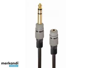 CableXpert 6,35 mm līdz 3,5 mm audio adaptera spraudnis A-63M35F-0,2M