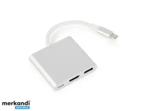 CableXpert USB Type-C Multipel adapter - A-CM-HDMIF-02-SV