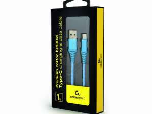 CableXpert USB Type-C kábel fém csatlakozókkal 1.8m CC-USB2B-AMCM-1M-VW