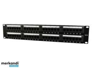 Panel krosowy CableXpert Cat.5E 48 z tylnym managiem kablowym. NPP-C548CM-001